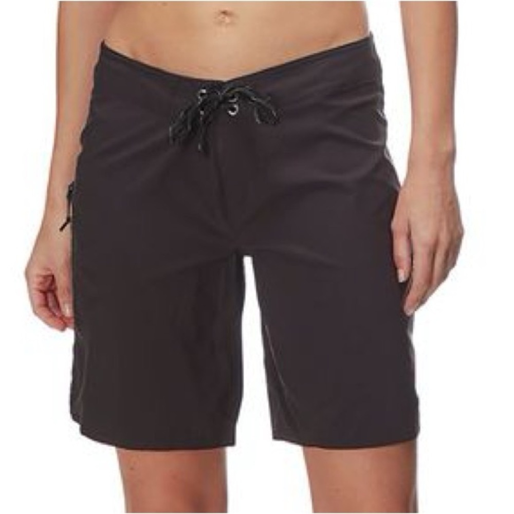 Patagonia Stretch Planing Boardshorts Women’s Size 10 Black Surf Shorts - Picture 2 of 8